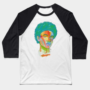 Black Girl Colorful magic Baseball T-Shirt